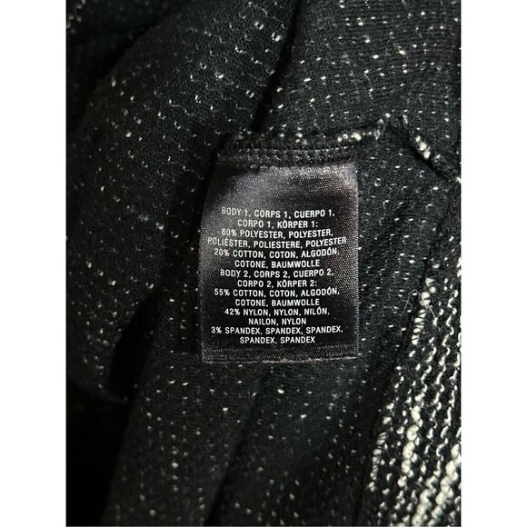 Women’s 9-HI5 StCL Anthropologie Textured Shift Dress Black Lace Sleeves Front P - Picture 6 of 6